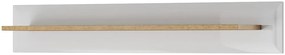 Lh-homefurniture Ράφι Nordi Higloss λευκό+Riviera 107x17x19cm 38102-NR