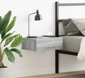 vidaXL Κομοδίνο Κρεμαστό Γκρι Sonoma 40x30x15 εκ. Επεξεργασμένο Ξύλο