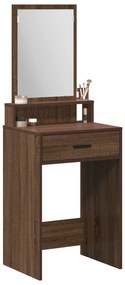 vidaXL Καφετί Επιτραπέζιο με Συρτάρια 50x41x140 εκ