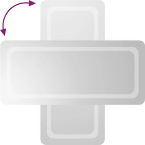 vidaXL Καθρέφτης Μπάνιου με LED 40x90 εκ.