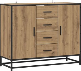 vidaXL Πλαϊνό γραφείο Artisan Δρυς 92 x 35 x 76 εκ. Επεξεργασμένο Ξύλο