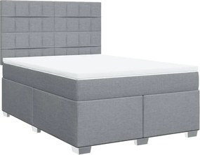 vidaXL Κρεβάτι Boxspring με Στρώμα Αν. Πράσινο 160x200εκ Υφασμάτινο