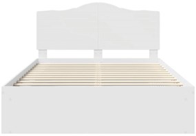 vidaXL Σκελετός Κρεβατιού Λευκό 150 x 200 cm Στερεά ξυλεία πεύκου