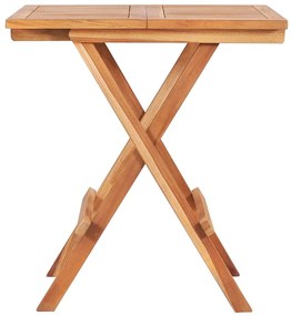 vidaXL Τραπέζι Bistro Πτυσσόμενο 60 x 60 x 65 εκ. από Μασίφ Ξύλο Teak