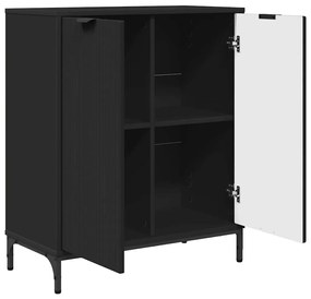 vidaXL Πλαϊνό γραφείο Μαύρο 69.5 x 33 x 82 εκ. Επεξεργασμένο ξύλο