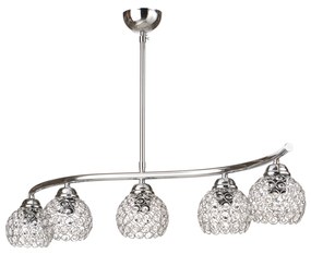 Φωτιστικό οροφής ''CAROLINA'' chrome-νίκελ 5φωτο Φ15 Ε27 100-03528