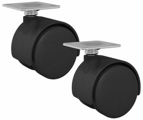 vidaXL Στρόφιγγα 2 pcs Μαύρο 54 mm Σίδηρος και PP