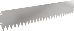 vidaXL Περίγραμμα γκαζόν 20 τμχ. 103 x 20 εκ Stainless Steel Ασημί