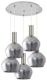 Φωτιστικό Οροφής Πολύφωτο Homelighting 77-8404 Nickel/White