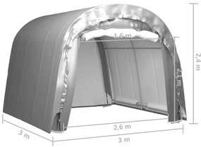 vidaXL Τέντα Αποθήκευσης Γκρι 300 x 300 εκ. Ατσάλινη