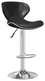 vidaXL Σκαμπό Μπαρ Μαύρο από Συνθετικό Δέρμα