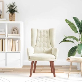 vidaXL Πολυθρόνα Κρεμ 63 x 67 x 94 εκ. Βελούδο
