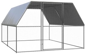 vidaXL Κοτέτσι - Κλουβί Εξωτ. Χώρου 3x4x2 μ. από Γαλβανισμένο Χάλυβα