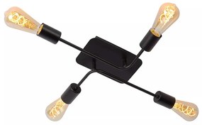 Φωτιστικό Οροφής Lucide 21118-04-30 LESTER Μαύρο Ματ (Black Mat)