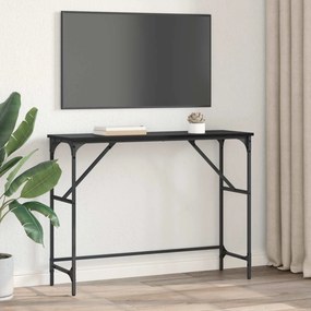 vidaXL Τραπέζι κονσόλας Μαύρη Οξυά 100 x 32 x 75 εκ Επεξεργασμένο ξύλο