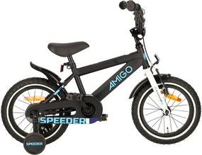 Speeder 14 Inch Boys Coaster Brake BlackBlueAMIGO