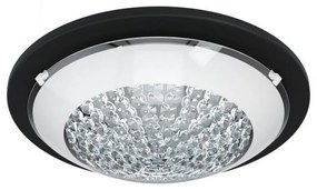 Φωτιστικό Οροφής-Πλαφονιέρα Led Acolla 1 99356 Ø290 3000K Black-White Eglo Κρύσταλλο,Μέταλλο