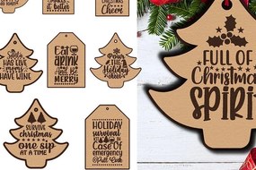 Σετ των 2 Intra απο ξύλο plywood 3mm-4mm πάχος Δώρο Χριστουγεννιάτικου δώρου με Δίασταση 15x15 cm INTRAFABR-41485529