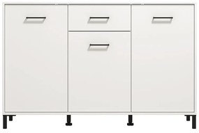 Κομότα - Μπουφές Vienne 3K1F Λευκό 138x40x90 εκ. 138x40x90 εκ.