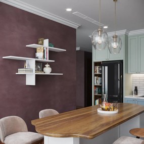 Ράφι Τοίχου Λευκό LEO 123x22x80,5