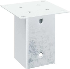 vidaXL Βάσεις στύλων τετράγωνες 12 τεμάχια Ασημί Γαλβανισμένος χάλυβας