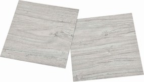 vidaXL Πλάκες Δαπέδου Γκρι και Ξύλο 5,11 τ.μ. 55 τεμ. PVC