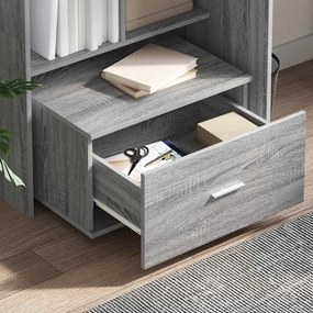 vidaXL Ντουλάπι με Συρτάρια 55 x 45 x 31 εκ Γκρίζο Σονομα