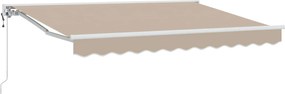 vidaXL Ηλεκτρικό Αναδιπλούμενο Σκίαστρο Μπεζ 3,5 x 2,5 μ