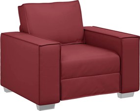 vidaXL Καθίσμα Σαλονιού Κόκκινο 100 cm Τεχνητό Δέρμα