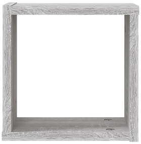 vidaXL Floating Ράφια Γκρι σονομά MDF Μεσαία Επιτοίχια Floating Ράφια