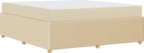 vidaXL Σκελετός Κρεβατιού με στρώμα Κρεμ 180 x 200 cm ύφασμα