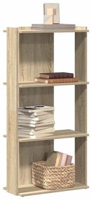 Βιβλιοθήκη 3 Επιπέδων Sonoma Δρυς 60x30x120 εκ. Επεξεργ. Ξύλο - Καφέ