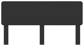 vidaXL Κεφαλάρι με κεφαλάρι Μαύρη Οξυά 200 cm Επεξεργασμένο ξύλο