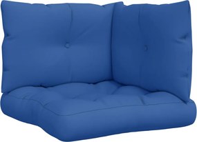 vidaXL Μαξιλάρια Παλέτας 3 τεμ. Μπλε Ρουαγιάλ Υφασμάτινα