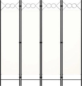 vidaXL Διαχωριστικό Δωματίου με 4 Πάνελ Λευκό 160 x 180 εκ.
