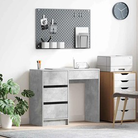 vidaXL Γραφείο Γκρι σκυροδέματος 90 x 37.5 x 75 εκ Επεξεργασμένο ξύλο