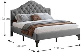 Επενδυμένο κρεβάτι Desora-Gkri