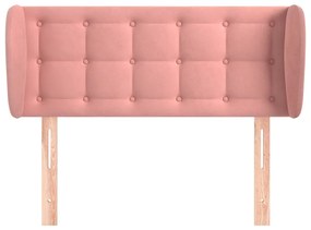 Κεφαλάρι με Πτερύγια Ροζ 103x23x78/88 εκ. Βελούδινο 3117625