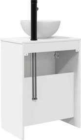 vidaXL Καθρέφτης μπάνιου με νιπτήρα Λευκό 54 x 35 x 83 εκ