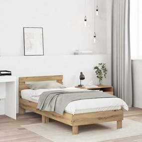 vidaXL Πλαίσιο Κρεβατιού Artisan Oak 90 x 200 cm Επεξεργασμένο ξύλο