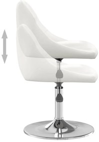 vidaXL Καρέκλες Τραπεζαρίας 6 τεμ. Λευκές από Δερματίνη