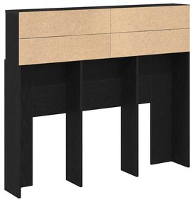 vidaXL Κρεβάτι με Κεφαλάρι με ράφι Μαύρη Οξυά 120 x 19 x 103.5 cm
