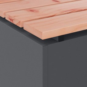 vidaXL Παγκάκι κήπου Ανθρακί 100 x 40 x 43 εκ Ατσάλι