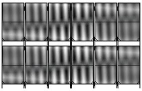 vidaXL Διαχωριστικό Δωματίου 6 Πάνελ Μαύρο από Συνθετικό Ρατάν