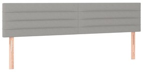 vidaXL Κρεβάτι Boxspring με Στρώμα &amp; LED Αν.Γκρι 180x200 εκ Υφασμάτινο