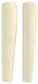 vidaXL Κεφαλάρι με Πτερύγια Κρεμ 83x23x118/128 εκ. Συνθετικό Δέρμα