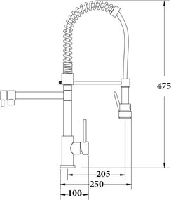 Sparke Bonia 01 Chrome - Μπαταρία Κουζίνας με Ντους