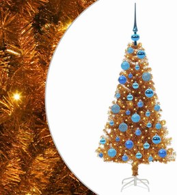 vidaXL Χριστουγεννιάτικο Δέντρο Χρυσό 120 cm PET