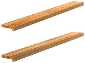 vidaXL Περβάζια παραθύρων 2 τεμ. Αν. Καφέ 140x15x2εκ. Μασίφ Ξύλο Δρυός