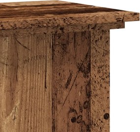 vidaXL Βάσεις Φυτών Όψη Παλαιού Ξύλου 33x33x80 εκ. Επεξ. Ξύλο